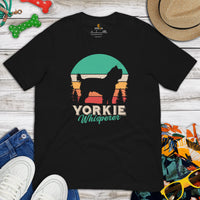 Yorkie Dog Themed Clothes & Attire - Funny Canine Tee Shirts For Humans - Gifts for Dog Moms, Dads & Lovers - Yorkie Whisperer T-Shirt - Black