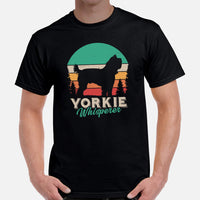 Yorkie Dog Themed Clothes & Attire - Funny Canine Tee Shirts For Humans - Gifts for Dog Moms, Dads & Lovers - Yorkie Whisperer T-Shirt - Black, Men