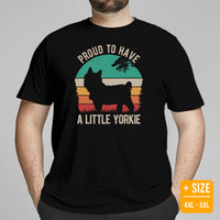 Yorkie Dog Themed Clothes - Canine Tee Shirts For Humans - Gifts for Dog Moms, Dads & Lovers - Proud To Have A Little Yorkie T-Shirt - Black, Plus Size