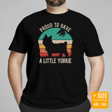 Yorkie Dog Themed Clothes - Canine Tee Shirts For Humans - Gifts for Dog Moms, Dads & Lovers - Proud To Have A Little Yorkie T-Shirt - Black, Plus Size